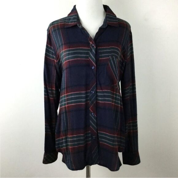 Rails Hunter Marine Rose Teal Plaid Flannel Shirt s - Picture 3 of 11